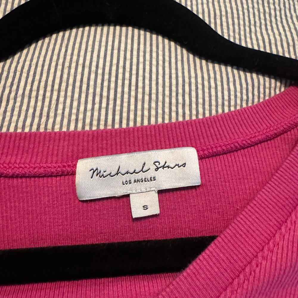 Michael Stars Vibrant Pink Knit Top